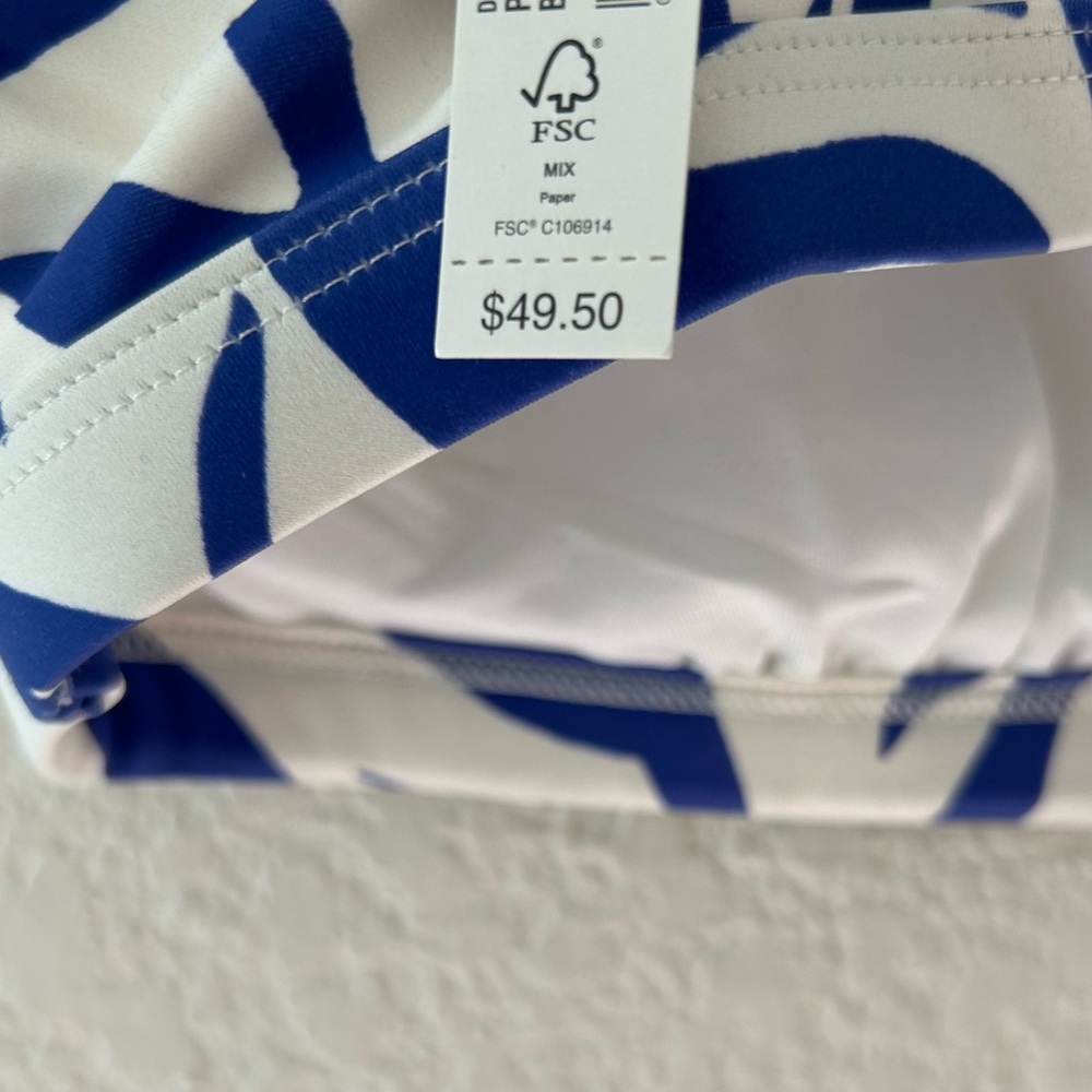 Madewell Blue Floral Second Wave Balconette Women’s Bikini Top - Picture 6 of 6